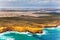 Great limestone cliffs on Pacific coast