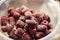 Great looking frozen raspberries in a bowl