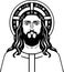Great lovely Holy Christ emblem vector art