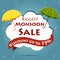 Great monsoon sale and promotion advertisement banner background template