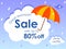 Great monsoon sale and promotion advertisement banner background template