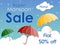 Great monsoon sale and promotion advertisement banner background template