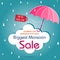Great monsoon sale and promotion advertisement banner background template