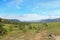 Great mountains on the way to get to the gachas, a river that runs on a large rock that makes holes over the years