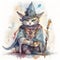 Great mystical wizard cat, ai generative illustration