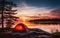 The Great Outdoors: A Camper Immersed in Scenic Splendor