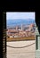 Great Panoramic view of Florence in Italy from an open Gate of a