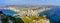 Great panoramic view of the resort town of Calpe Alicante from the rock.