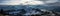 Great panoramic view from rigi into swiss snowy alps