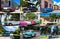 Great photo collage from classic cars in Cuba