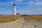 Great Point Lighthouse with blue skies, Nantucket, Massachusetts