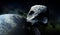 Great pumpkin asteroid skull halloween 3D rendered CGI