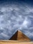 Great Pyramid Cheops Giza Ancient Egypt Stormy Sky