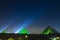 Great Pyramid of Giza illuminated at night, UNESCO World Heritage site, Cairo, Egypt.