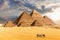 Great Pyramids of Giza, famous landmark of Egypt