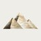 The Great Pyramids of Giza watercolor illustration