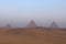 The great pyramids at sunrise