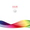 Great rainbow waves colorful gradient light blend line vector abstract