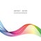 Great rainbow waves colorful gradient light blend line vector abstract