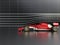 Great red formula racing car in wind tunnel