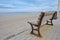 Great sea view, and beach together with wooden bench