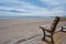 Great sea view, and beach together with wooden bench