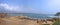Great Seascape Panorama with Fishing Boat Parks