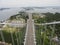 The Great Seto Bridge or Seto Ohashi Bridge viewed from the top of bridge tower