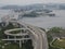 The Great Seto Bridge or Seto Ohashi Bridge viewed from the top of bridge tower