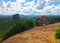 Great Sigiriya rock with a neighboring mountain