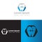 Great simple dentist stomatology dental clinic tooth logo design medical vector template