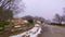 Great Smoky Mountains of North Carolina snowy dirt road in the mountains