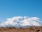 Great snow-capped mountain peak of Mount Muztag Ata on the Pamirs Plateau