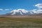 Great snow-capped mountain peak of Mount Muztag Ata on the Pamirs Plateau