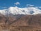 Great snow-capped mountain peak on the Pamirs Plateau