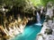 The great Soca gorge waterfalls in Trenta valley