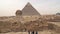 Great Sphinx on the background of the pyramid of Khafre