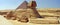 Great Sphinx, Great Pyramid. Giza, Egypt.