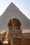 Great Sphinx and pyramid of Khafre in Giza