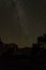 Great starry night with view of the Milky Way in the Yosemite Valley