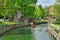 Great Stour river in Westgate Gardens, Canterbury,England