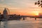 A great sunset by the Garonne river in Toulouse