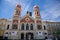 The Great Synagogue in Plzen, the second largest synagogue in Europe. Front side facade of the Jewish religious building with