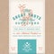 Great Taste Perfect Goat. Abstract Vector Meat Packaging Design or Label. retro Typography and Hand Drawn Goat