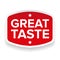 Great Taste sticker vector