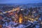 The great tourist place Cappadocia - at night time with beautiful light. Goreme, Cappadocia, Turkey