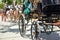 The great traffic of carriages and horses in the Feria de Abril