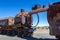 Great Train Graveyard or steam locomotives cemetery at Uyuni, Bolivia