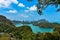 Great view from above of the Ang Thong Marine Park in Thailand