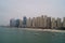 Great view of Dubai city from the water. United Arab Emirates.